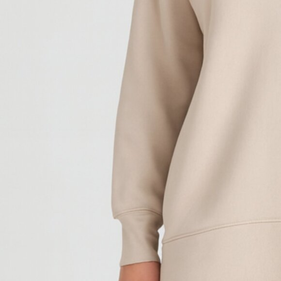 NWT Danskin Super Soft Stretch Beige Ivory Tunic Sweatshirt With Pockets - Picture 8 of 9